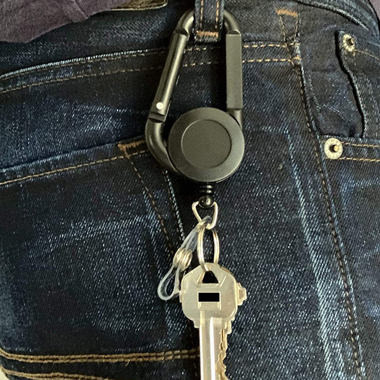Wholesale ABS Round Carabiner Telescoping Keychain